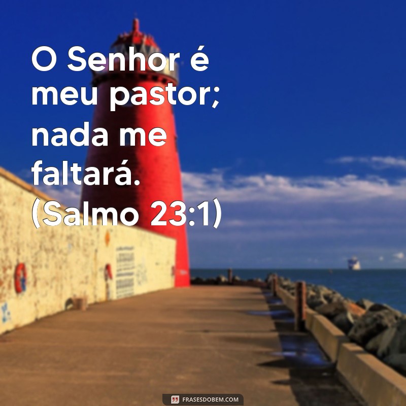 salmos:xsldxkrzqui= mensagem bíblica O Senhor é meu pastor; nada me faltará. (Salmo 23:1)