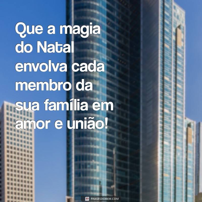 família:apqhx-vmksq= mensagem de natal Que a magia do Natal envolva cada membro da sua família em amor e união!