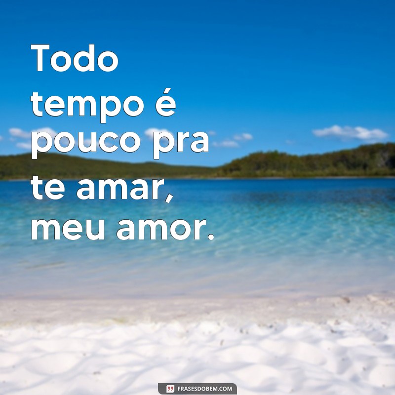 frases todo tempo é pouco pra te amar Todo tempo é pouco pra te amar, meu amor.