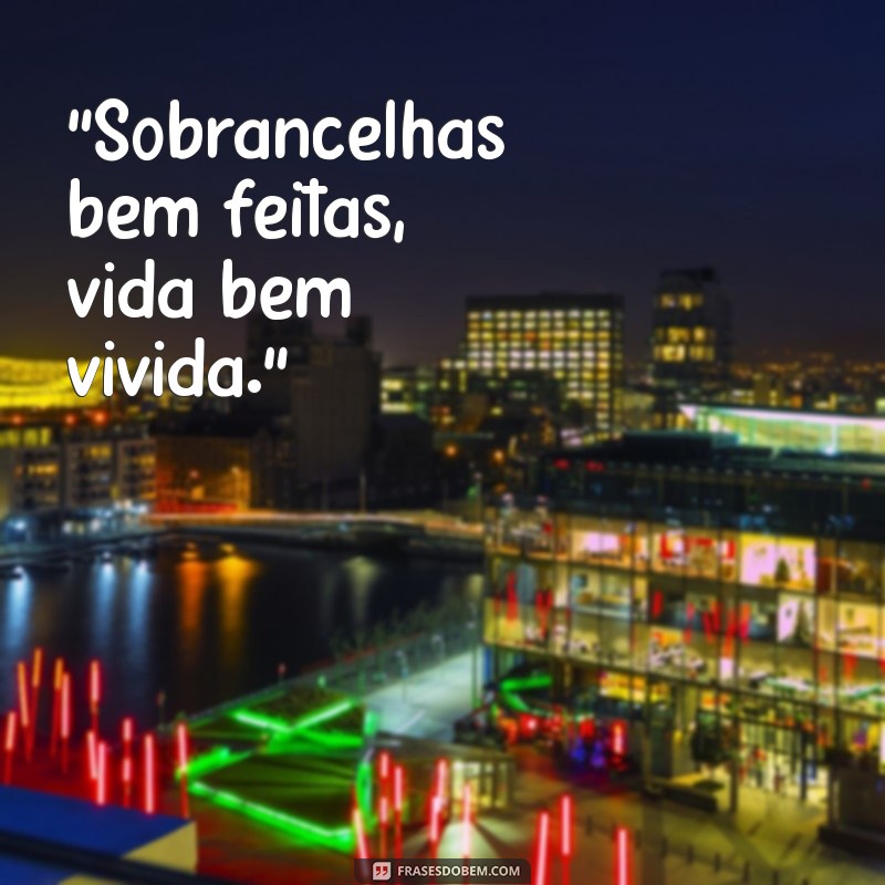 frases de sobrancelhas para status 