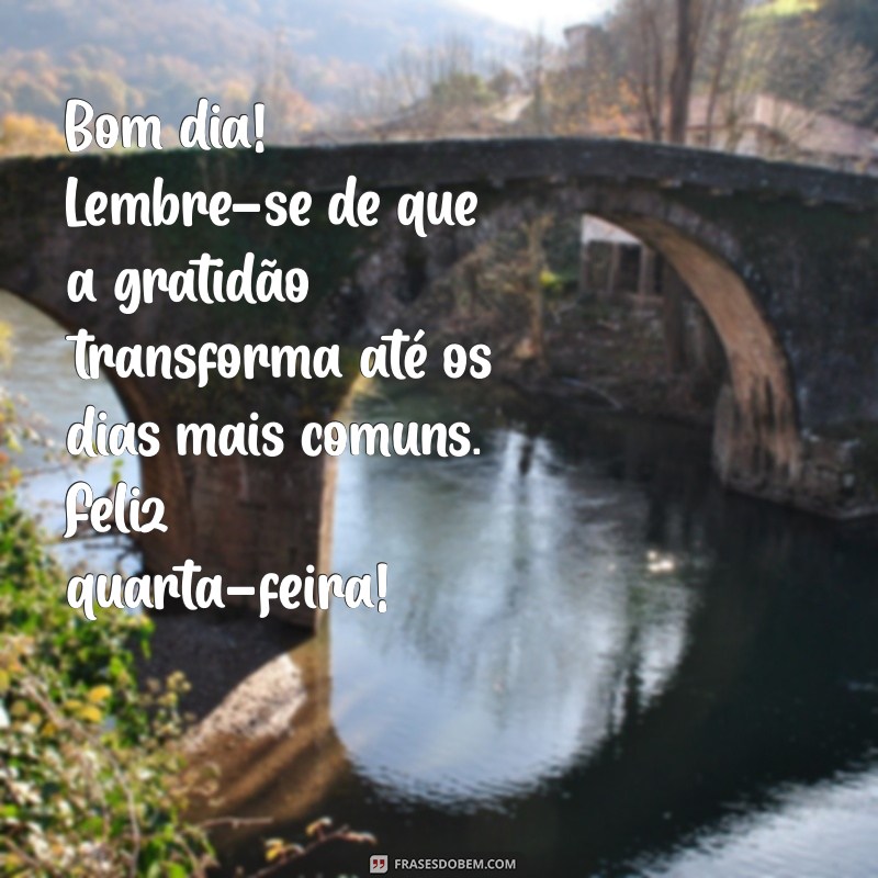 Bom Dia! Cultivando a Gratidão em Quarta-Feira: Frases Inspiradoras para Começar o Dia 