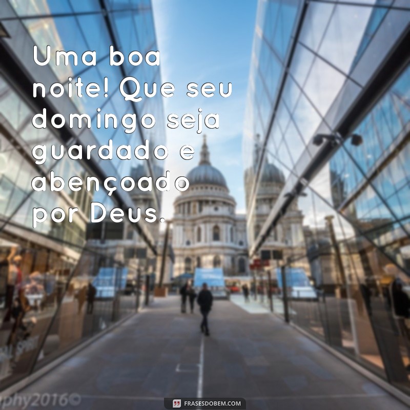 Frases Inspiradoras para uma Boa Noite e um Domingo Abençoado por Deus 