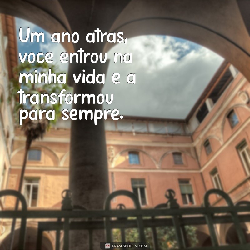 Frases Comemorativas: Um Ano Desde Que Te Conheci 