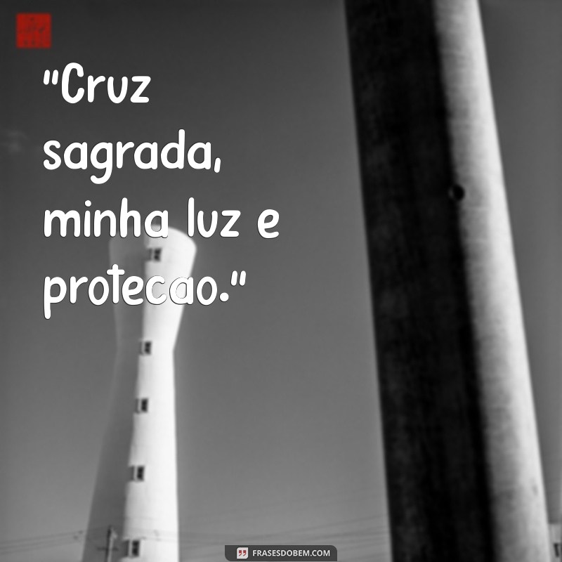 tatuagem frases a cruz sagrada seja minha luz 