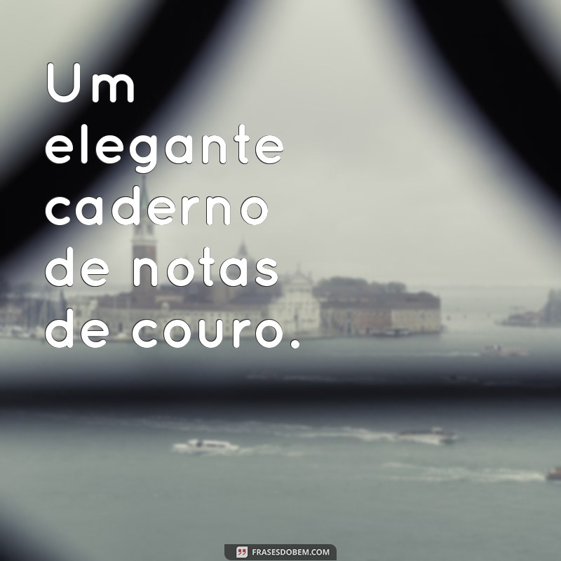 presente para chefe Um elegante caderno de notas de couro.