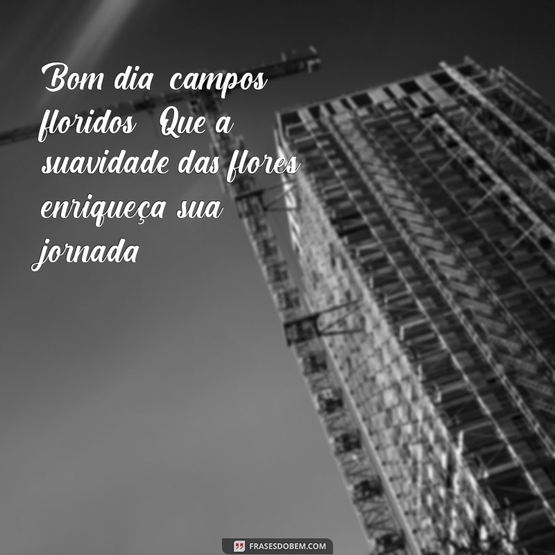 Bom Dia Campos Floridos: Inspire-se com Frases que Celebram a Beleza da Natureza 