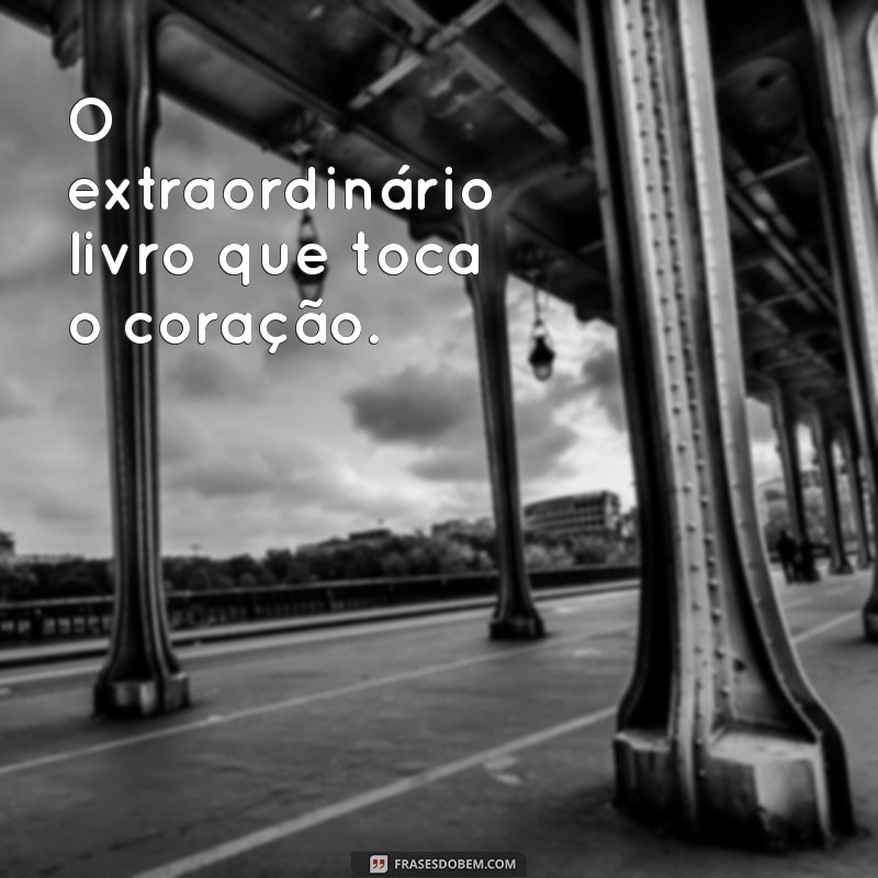 Descubra O Extraordinário Livro: Uma Viagem Literária Inesquecível 