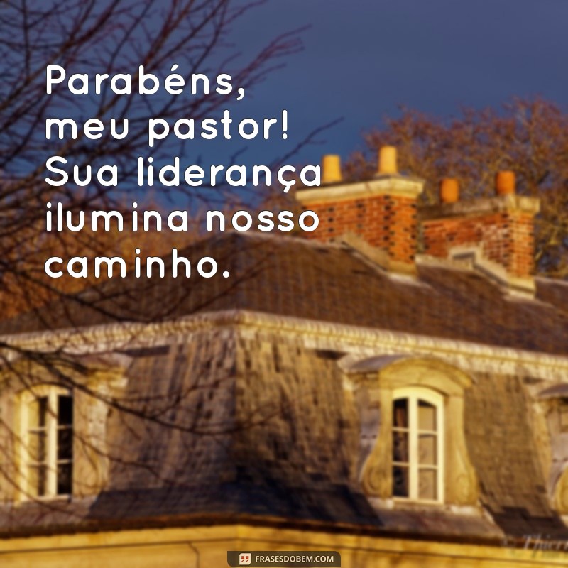 parabéns meu pastor Parabéns, meu pastor! Sua liderança ilumina nosso caminho.