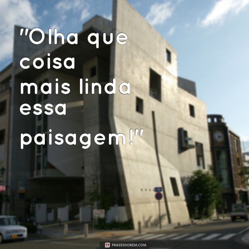 frases olha que coisa mais linda 