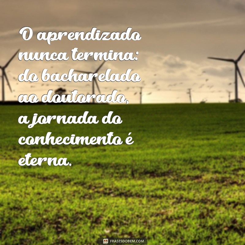 mestrado doutorado bacharelado O aprendizado nunca termina: do bacharelado ao doutorado, a jornada do conhecimento é eterna.