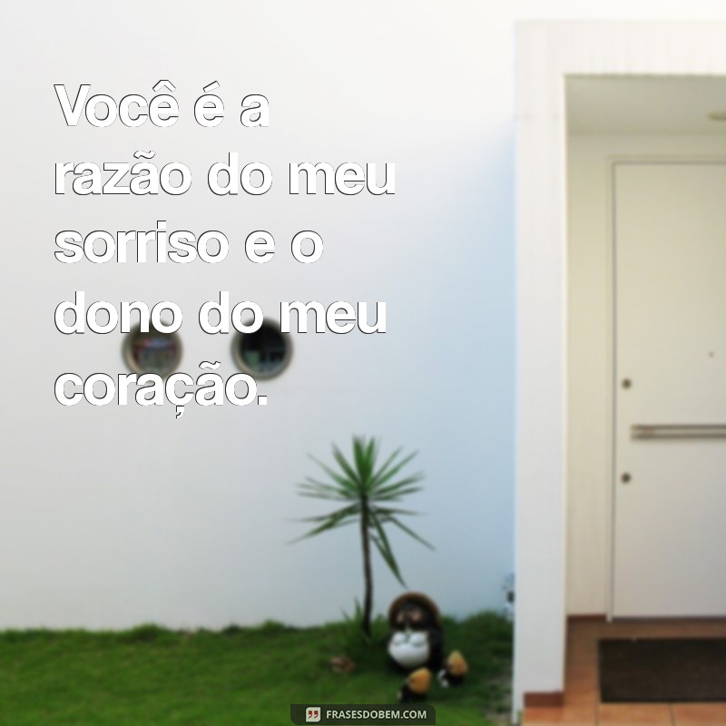 frases carinhosa para namorado Você é a razão do meu sorriso e o dono do meu coração.