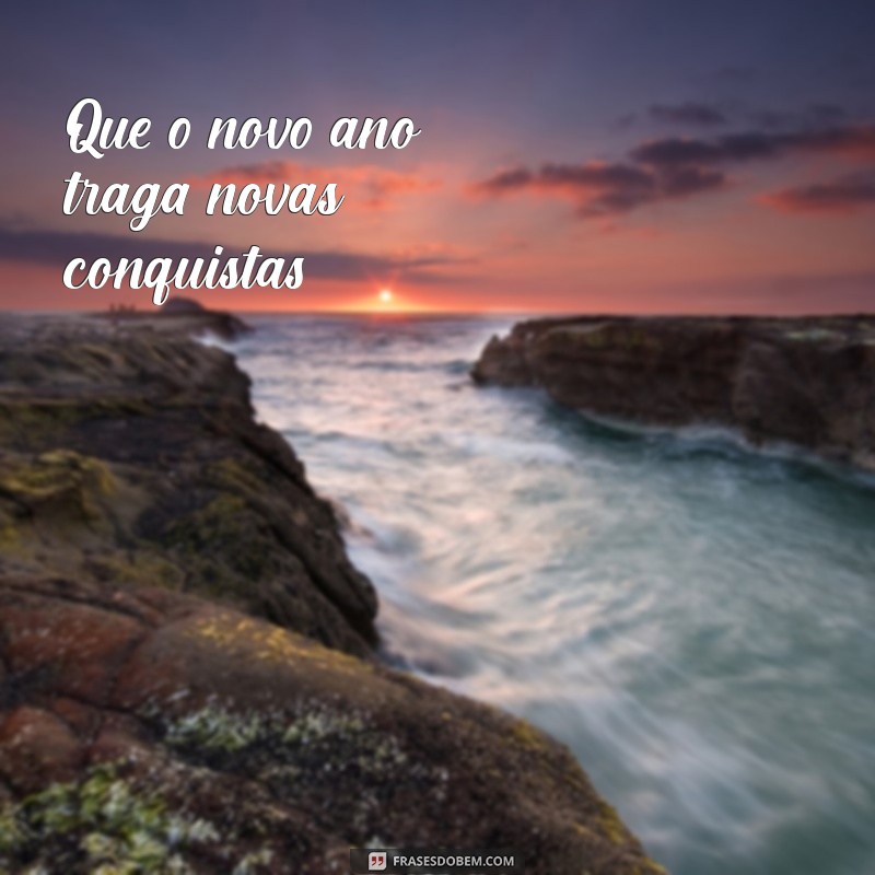 frases curta de feliz ano novo Que o novo ano traga novas conquistas!