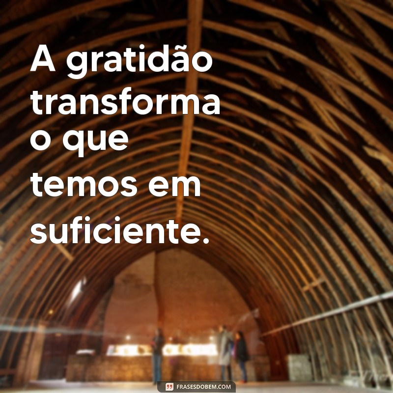 frases sobre agradecer a vida A gratidão transforma o que temos em suficiente.