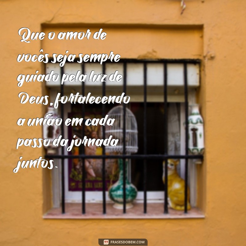 mensagem para noivos catolicos Que o amor de vocês seja sempre guiado pela luz de Deus, fortalecendo a união em cada passo da jornada juntos.