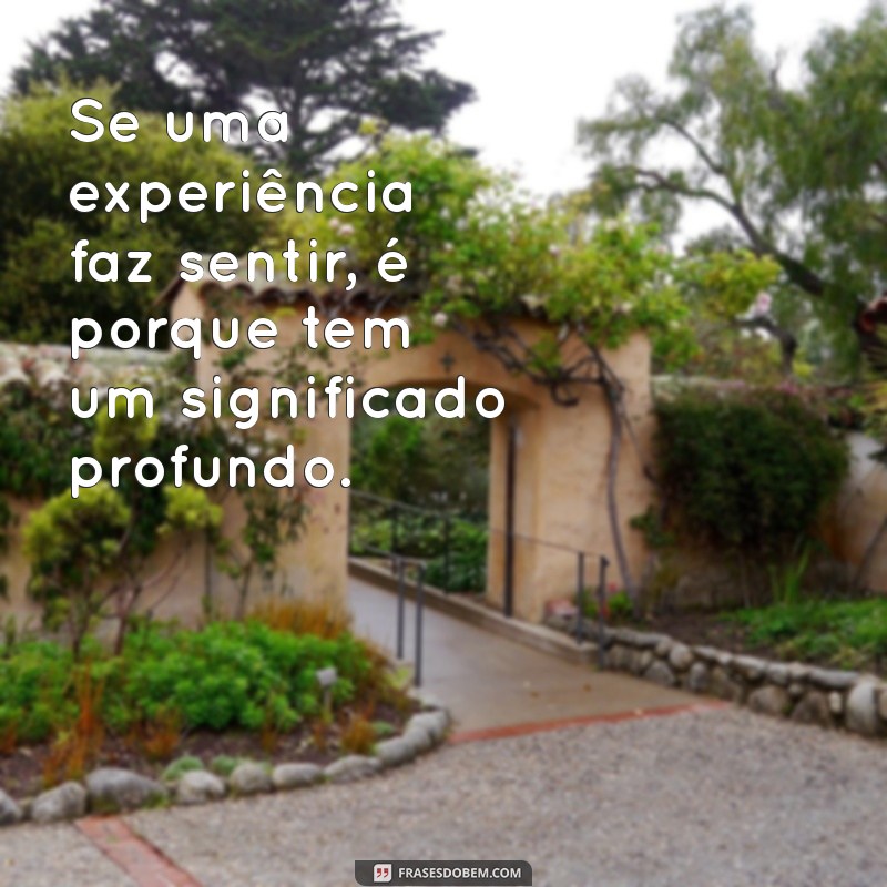 Frases Inspiradoras: Como Se Faz Sentir, Faz Sentido Pode Transformar Sua Perspectiva 