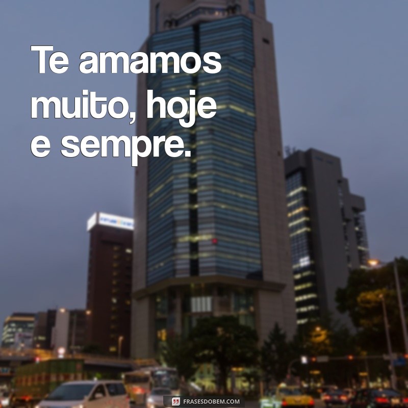 te amamos muito Te amamos muito, hoje e sempre.