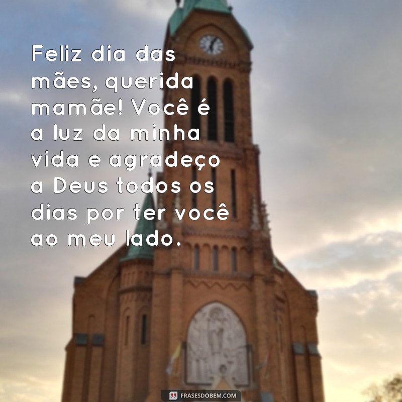 frases feliz dia das maes sigra Feliz dia das mães, querida mamãe! Você é a luz da minha vida e agradeço a Deus todos os dias por ter você ao meu lado.