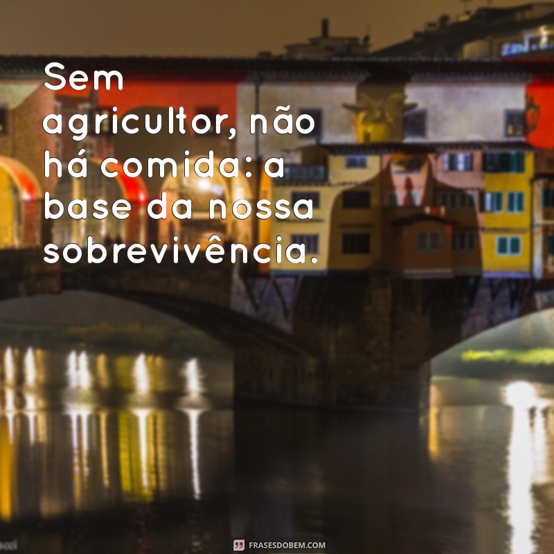 sem agricultor nao ha comida 2023 Sem agricultor, não há comida: a base da nossa sobrevivência.