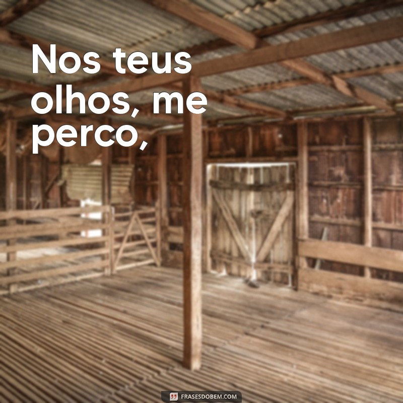 poema de paquera Nos teus olhos, me perco,