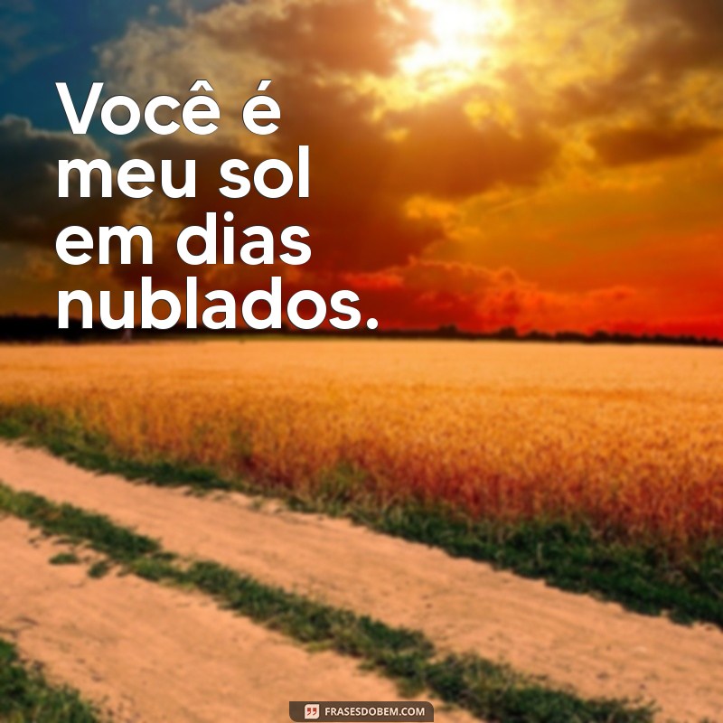 frases de amor pequena Você é meu sol em dias nublados.