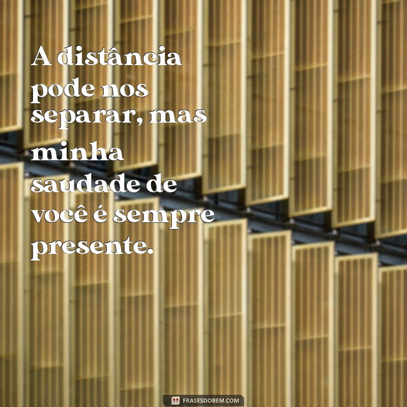 frases saudades irmão distante A distância pode nos separar, mas minha saudade de você é sempre presente.