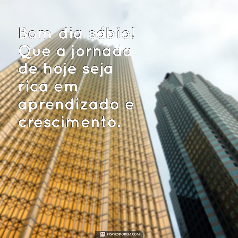 Bom Dia Sábio: Frases Inspiradoras para Começar o Dia com Sabedoria 