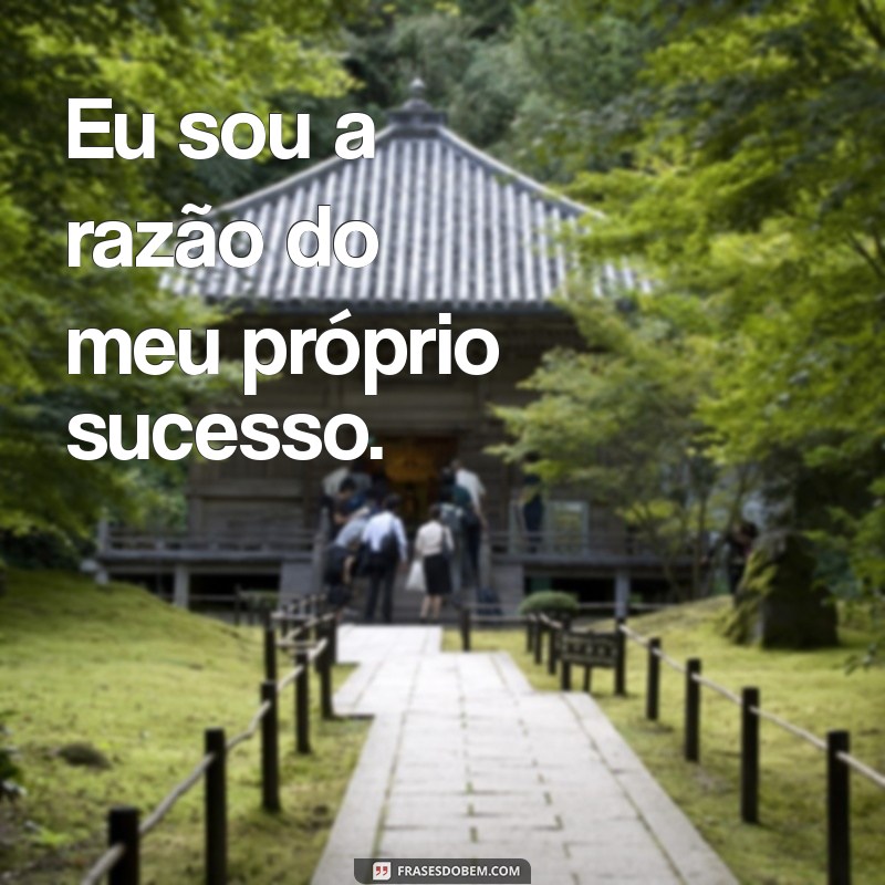 frases ego Eu sou a razão do meu próprio sucesso.