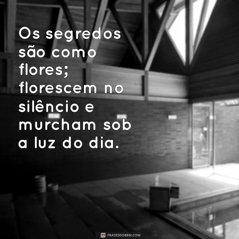 Descubra Frases de Segredo que Inspiram Mistério e Reflexão 