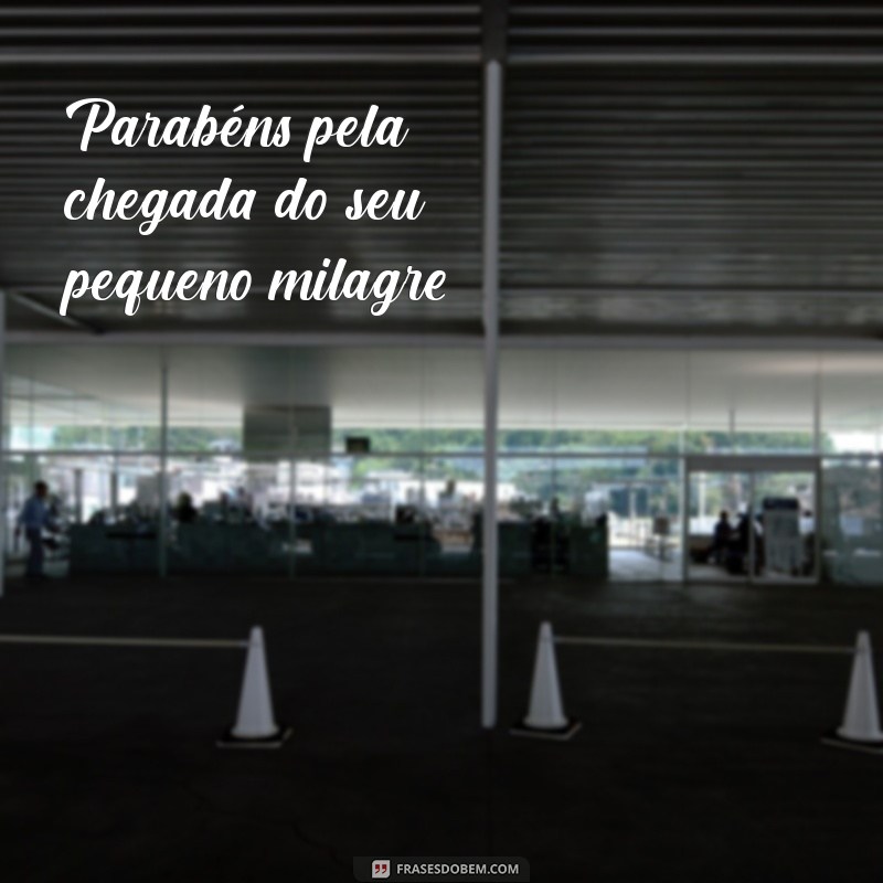 parabens pelo bebe Parabéns pela chegada do seu pequeno milagre!