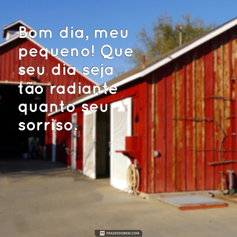 msg de bom dia para filhos é filhas Bom dia, meu pequeno! Que seu dia seja tão radiante quanto seu sorriso.