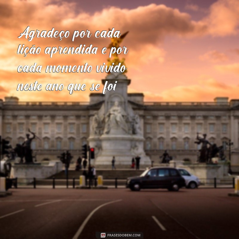 frases de gratidão pelo ano que passou Agradeço por cada lição aprendida e por cada momento vivido neste ano que se foi.