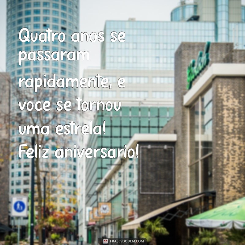 Mensagens e Frases Inspiradoras para Parabenizar seu Afilhado de 4 Anos 