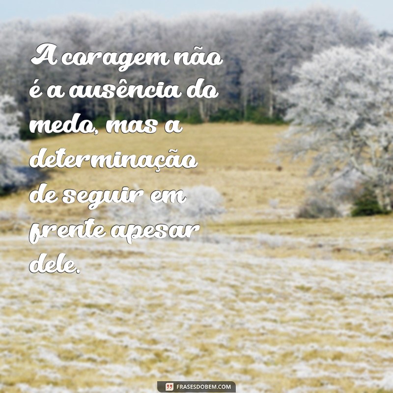 frases soldado A coragem não é a ausência do medo, mas a determinação de seguir em frente apesar dele.