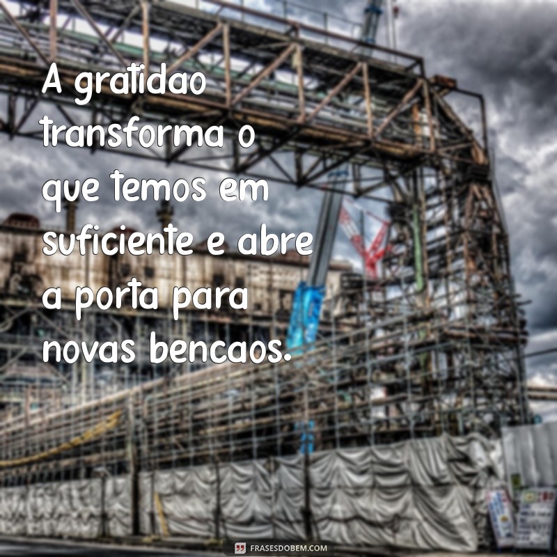 mensagem sobre gratidão a vida A gratidão transforma o que temos em suficiente e abre a porta para novas bênçãos.