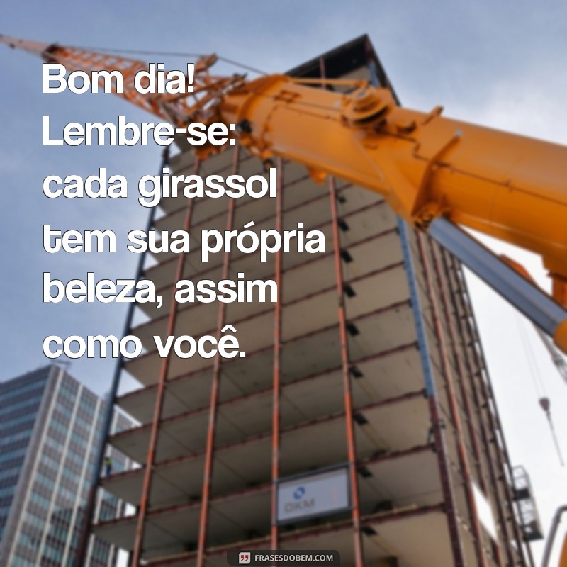 bom dia com girassol 