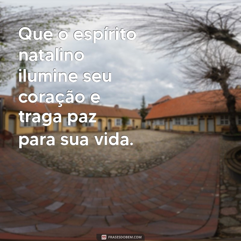 frases natal Que o espírito natalino ilumine seu coração e traga paz para sua vida.