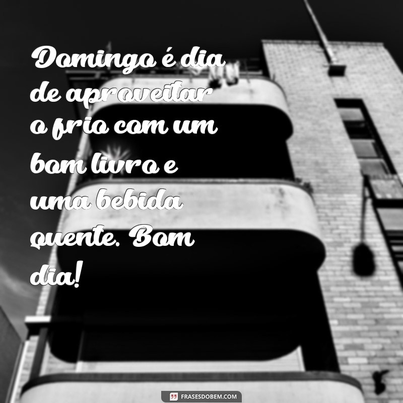 Como Aproveitar um Friooso Domingo: Dicas para um Bom Dia 