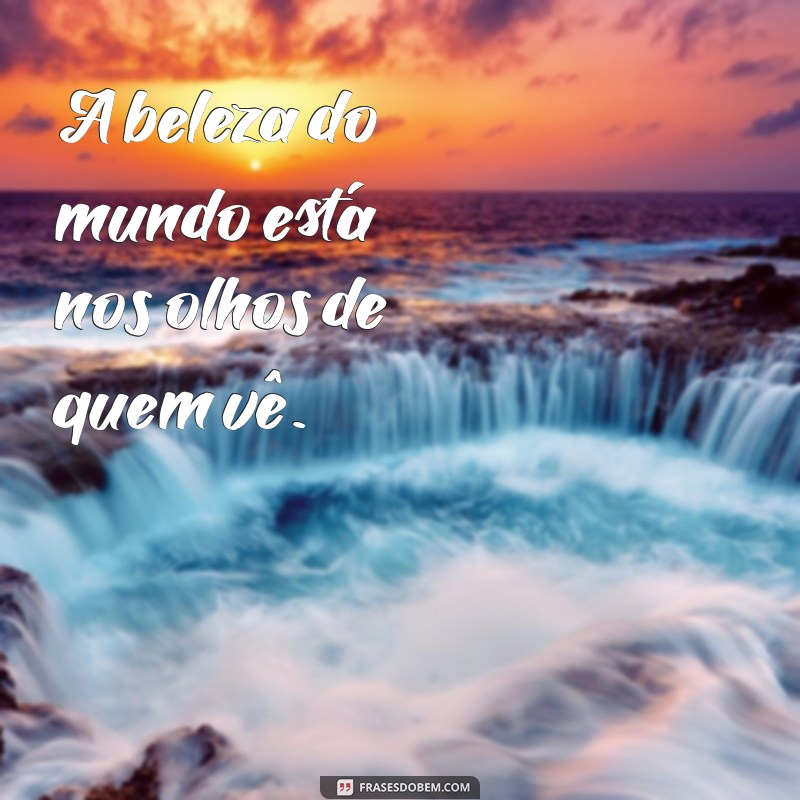 frases de otica A beleza do mundo está nos olhos de quem vê.