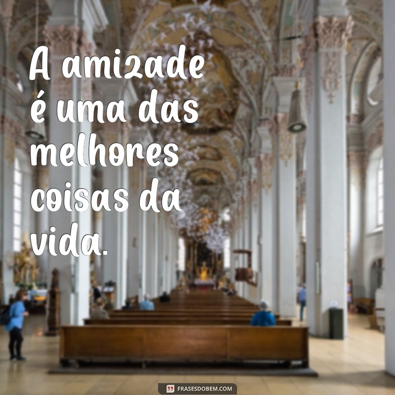 frases de boa amizade A amizade é uma das melhores coisas da vida.