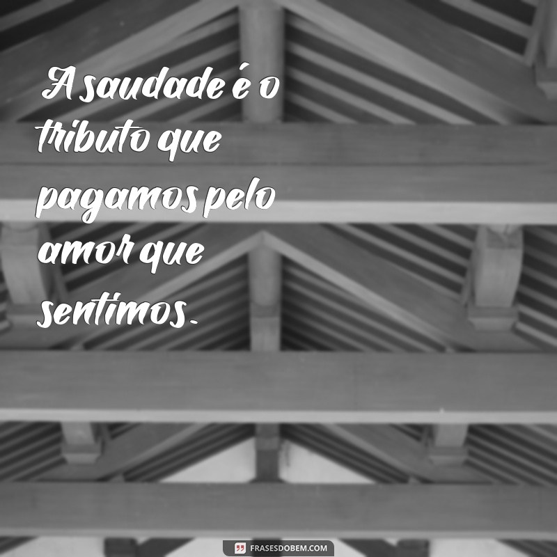 frases de luto amigo A saudade é o tributo que pagamos pelo amor que sentimos.