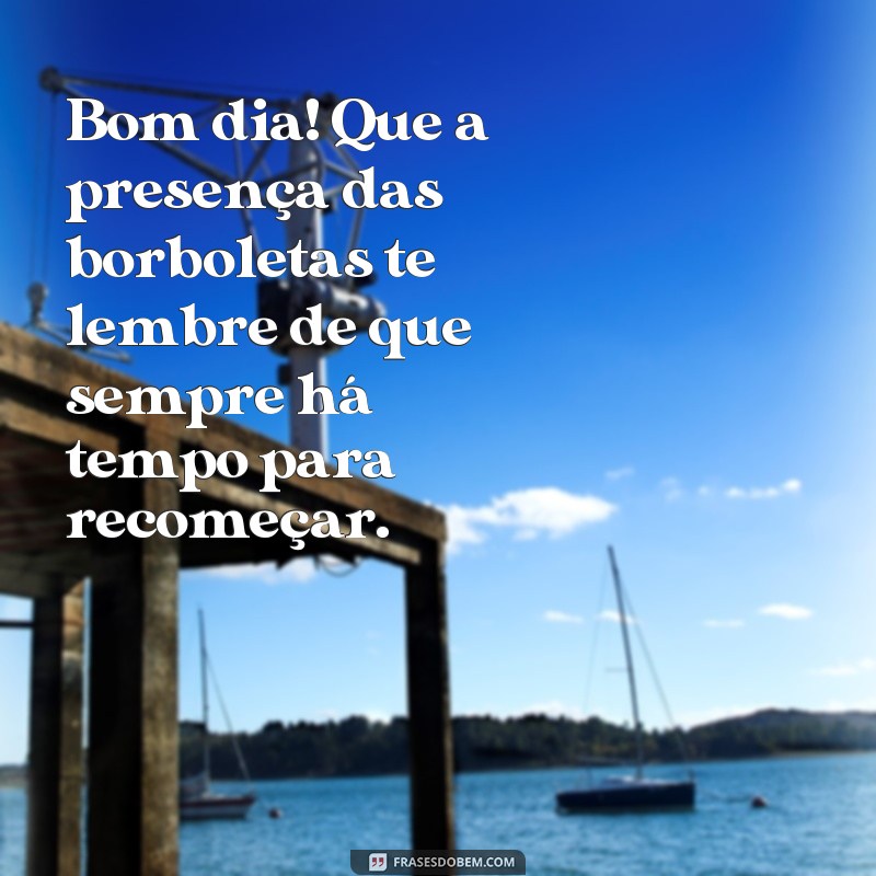 Encante seu dia com as mais belas frases de bom dia com borboletas 