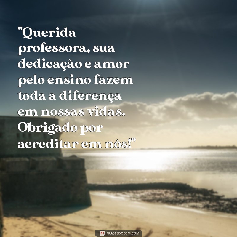 mensagem para professora especial 