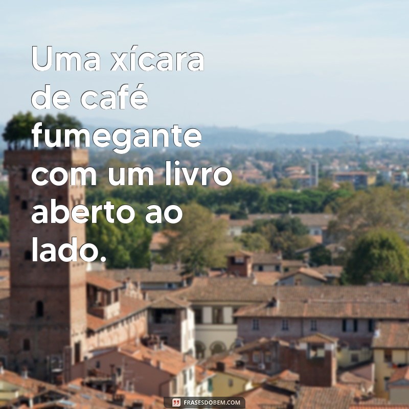 tumblr fotos fofas para perfil Uma xícara de café fumegante com um livro aberto ao lado.