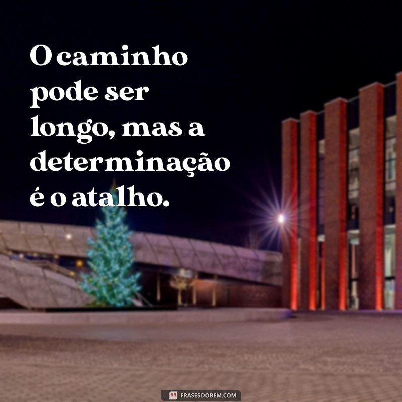 caminho frases O caminho pode ser longo, mas a determinação é o atalho.