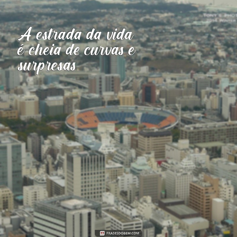 estrada frases A estrada da vida é cheia de curvas e surpresas.