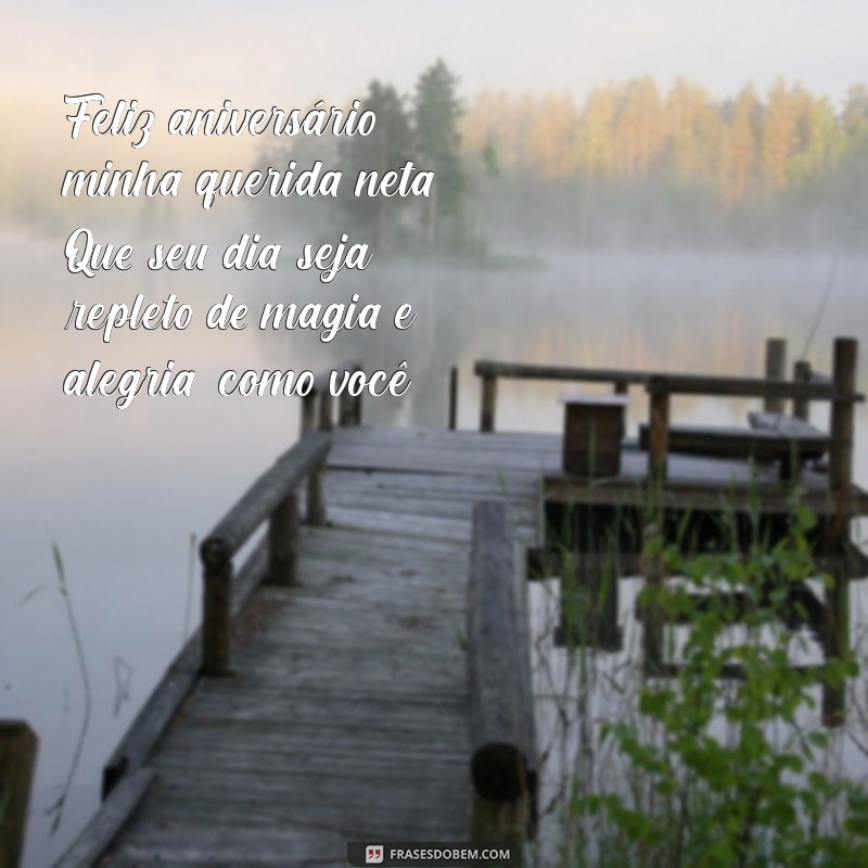 mensagem de aniversario para neta 9 anos Feliz aniversário, minha querida neta! Que seu dia seja repleto de magia e alegria, como você!