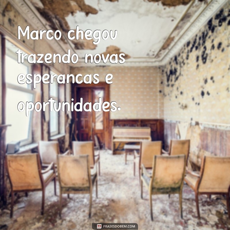 mes de março 2023 frases Março chegou trazendo novas esperanças e oportunidades.