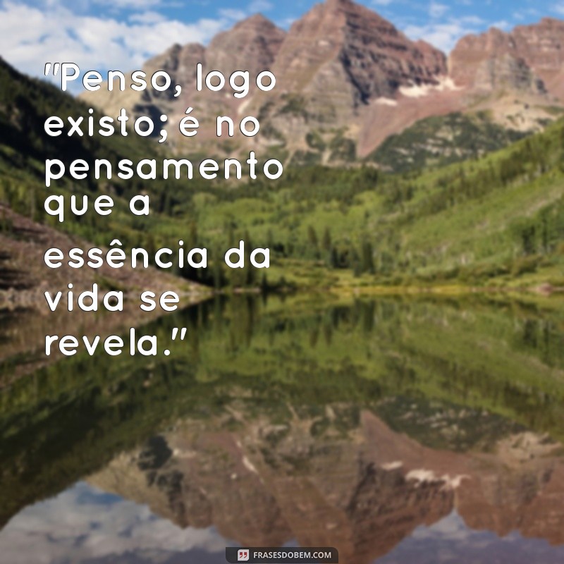 frases penso logo existo autor 