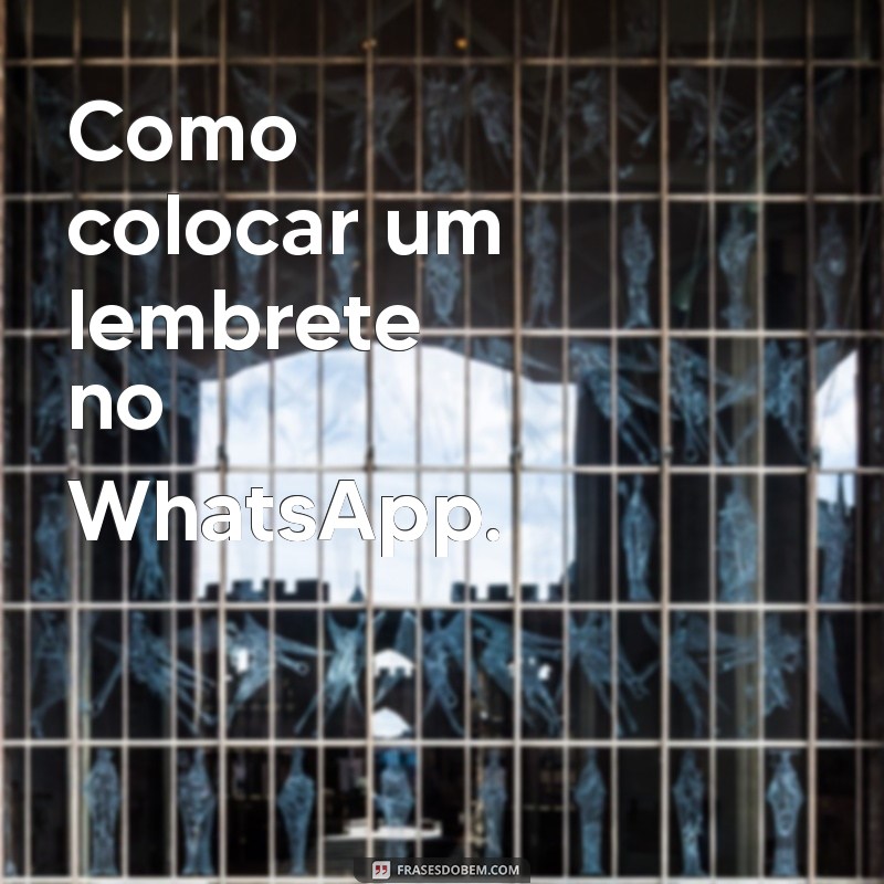 Guia Completo: Como Colocar e Usar o WhatsApp de Forma Eficiente 