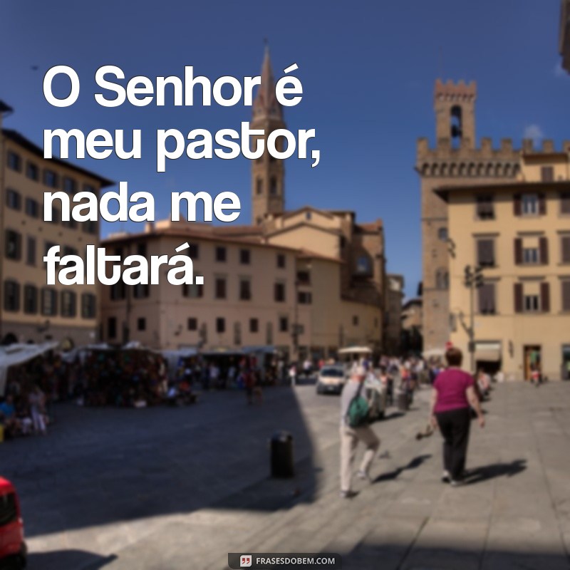 palavras de salmos O Senhor é meu pastor, nada me faltará.